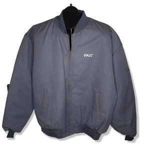 Red Kap Black Canvas Mechanic Bomber Work Jacket ~PAX LOGO Branded~NWOT